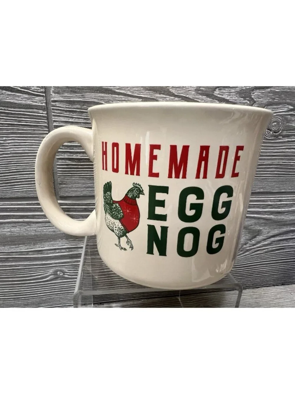 Open Road Brand Homemade Egg Nog Christmas Chicken Coffee Tea Mug 4”